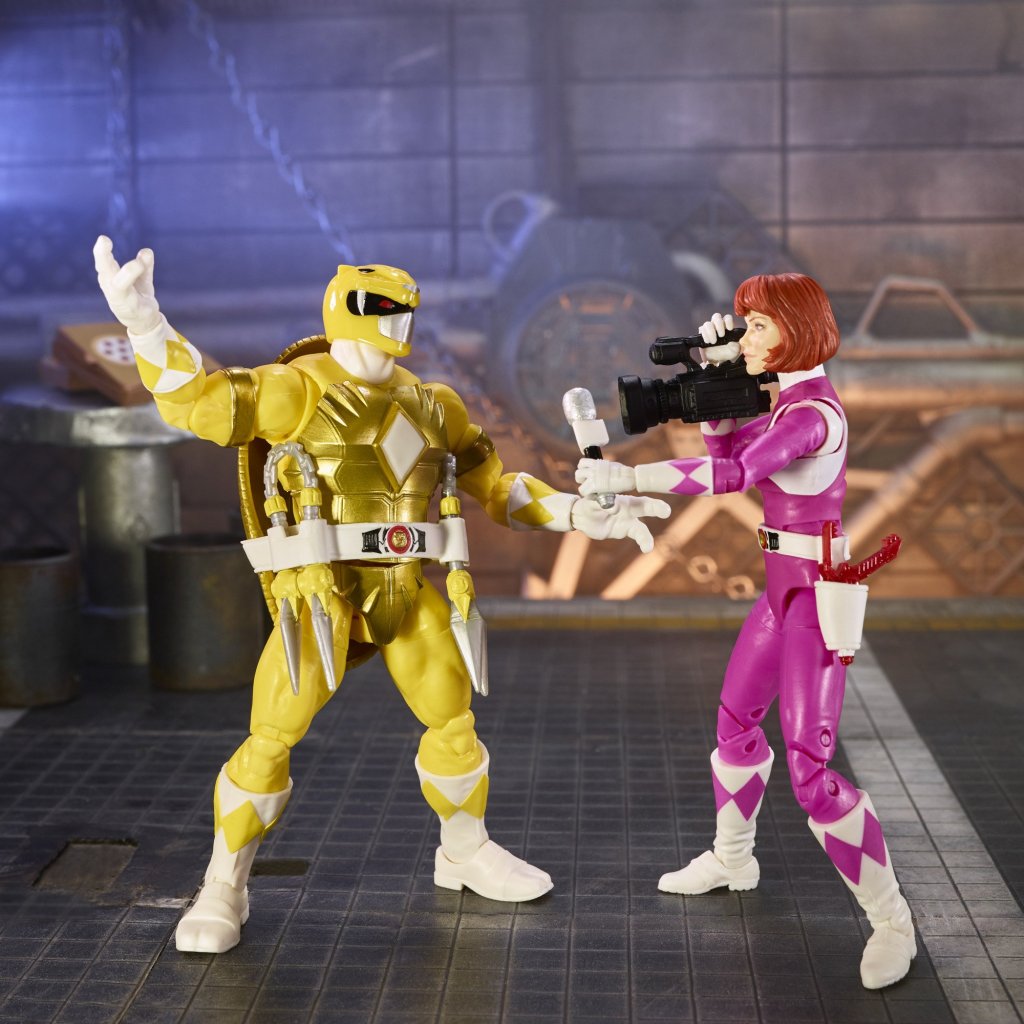 Power Rangers X Teenage Mutant Ninja Turtles Lightning Collection Morphed Michelangelo and Morphed April&nbsp;O’Neil