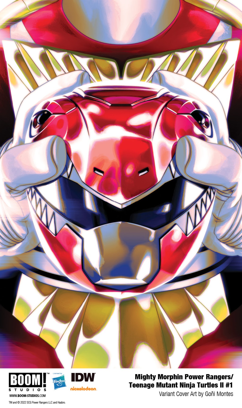 BOOM! Studios Reveals Goñi Montes’ Variant Cover for Mighty Morphin Power Rangers/Teenage Mutant Ninja Turtles II&nbsp;#1